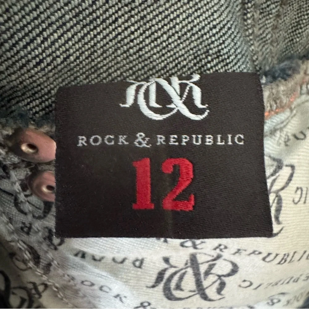 Rock & Republic Bumpershoot Denim Studded Shorts